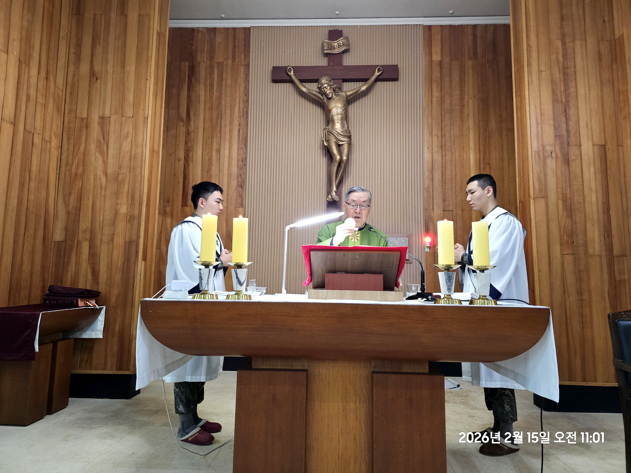 국가와 교회의 전 세계적인 위기극복 민군 합동 주일미사를 마치고!(2026. 02.15. 오전 10시 주일 미사)