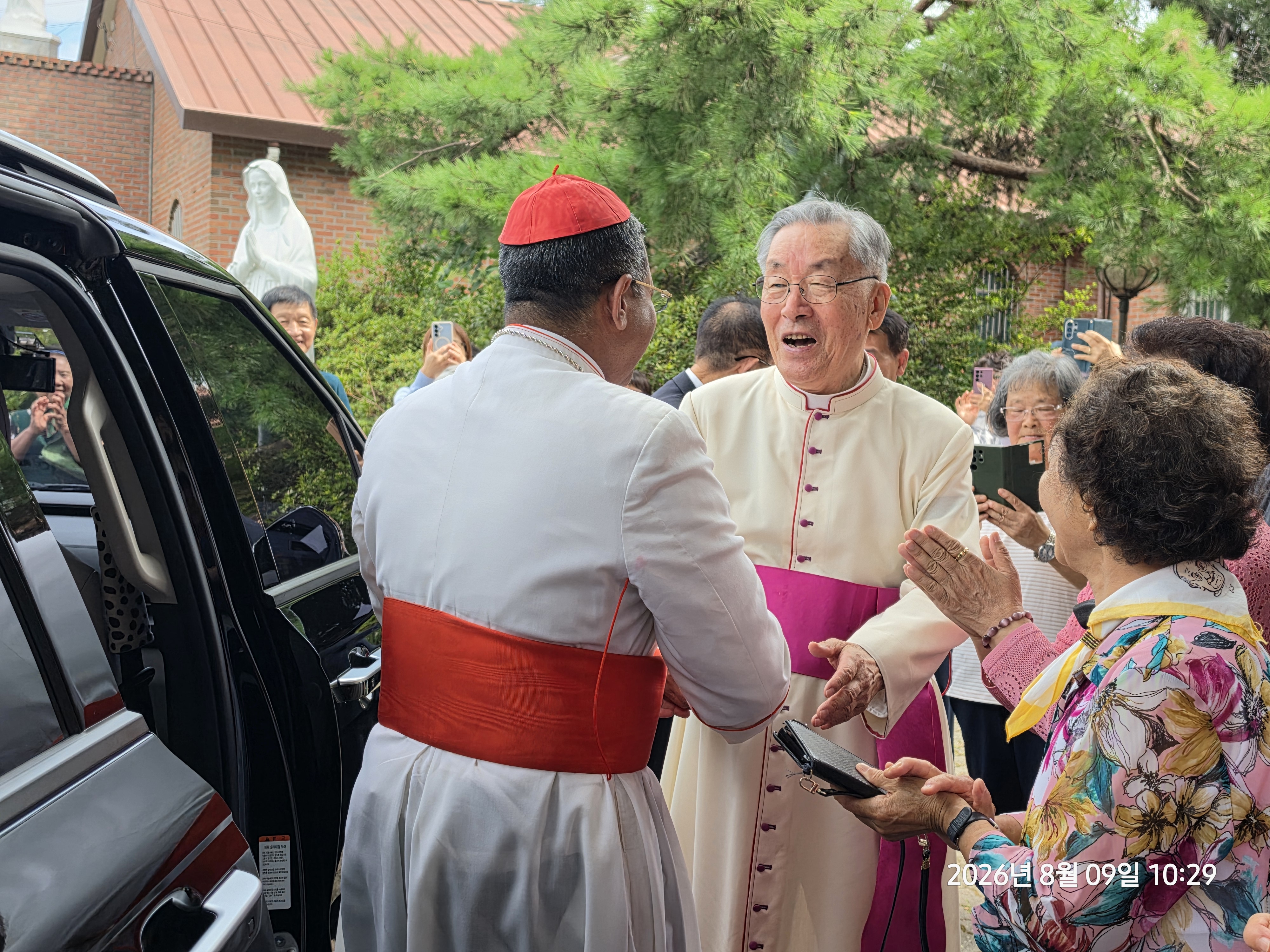 교황청 쿠바카드 장관 추기경 방문(Welcome George Jacobe Cardinal KOOVAKAD), 교황청 쿠바카드 장관 추기경 곡수성당 사우거사기념서재 변기영 몬시뇰 방문,주일미사 공동집전 2026년 8월 9일, 주일 오전 11시 미사