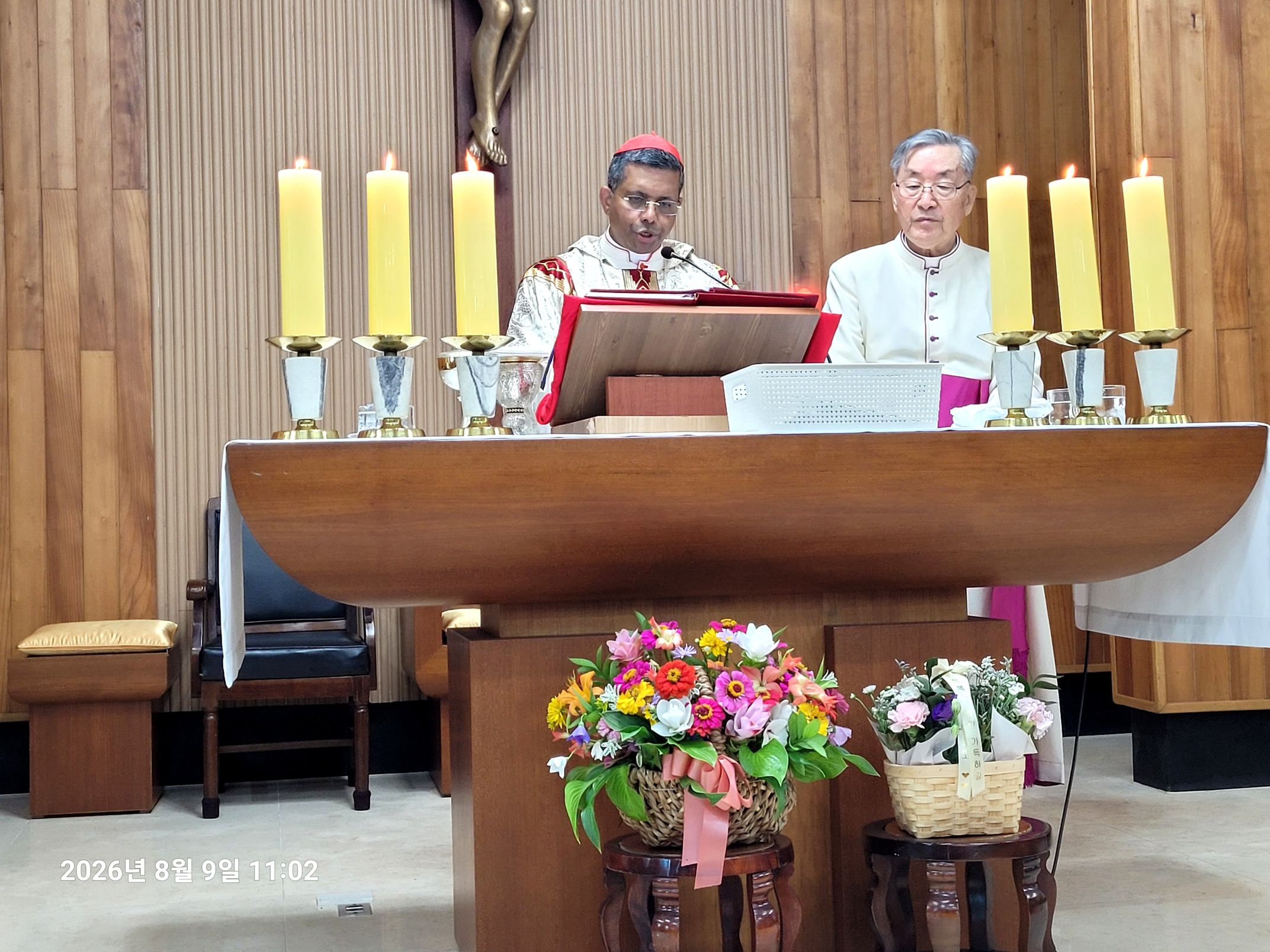 교황청 쿠바카드 장관 추기경 방문(Welcome George Jacobe Cardinal KOOVAKAD), 교황청 쿠바카드 장관 추기경 곡수성당 사우거사기념서재 변기영 몬시뇰 방문,주일미사 공동집전 2026년 8월 9일, 주일 오전 11시 미사